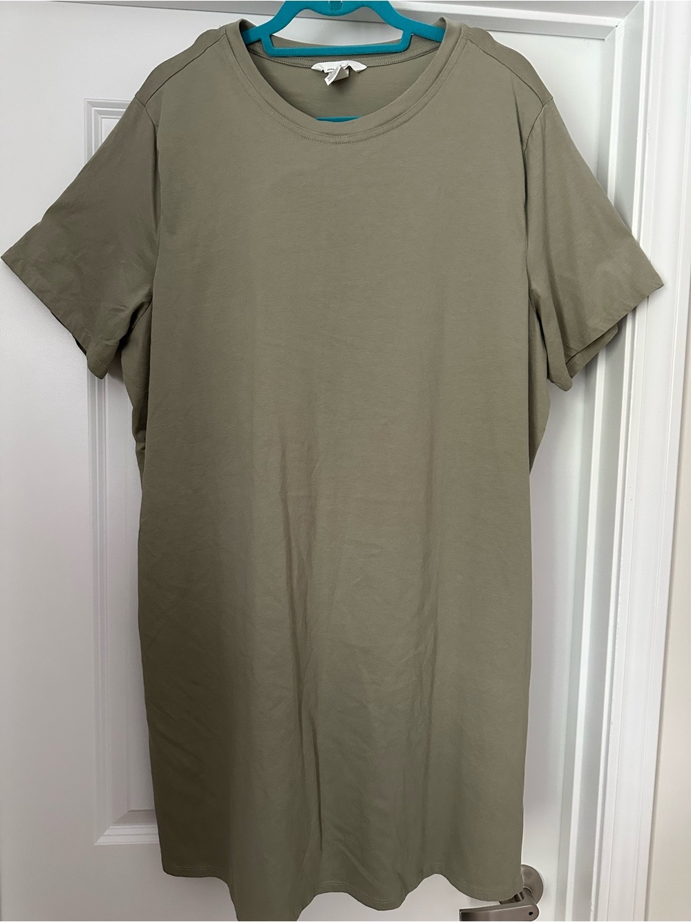 H&M Olive Tee Dress in Muted Green Maternity & Nursing NWOT